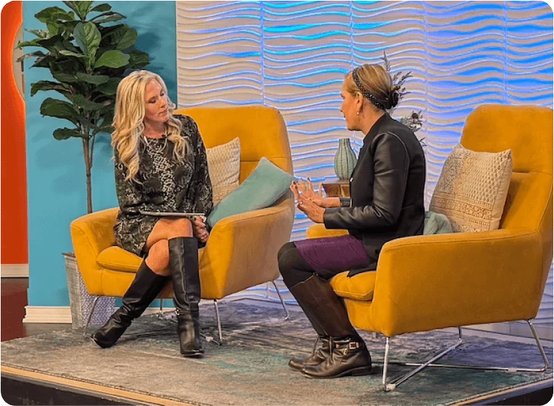 Rachel Cipriano during a Tampa Morning Blend interview